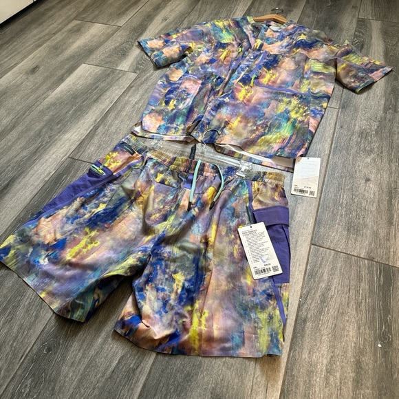 NWT Lululemon Acid Psychedelic EDM XXL shirt shorts set - Picture 5 of 6